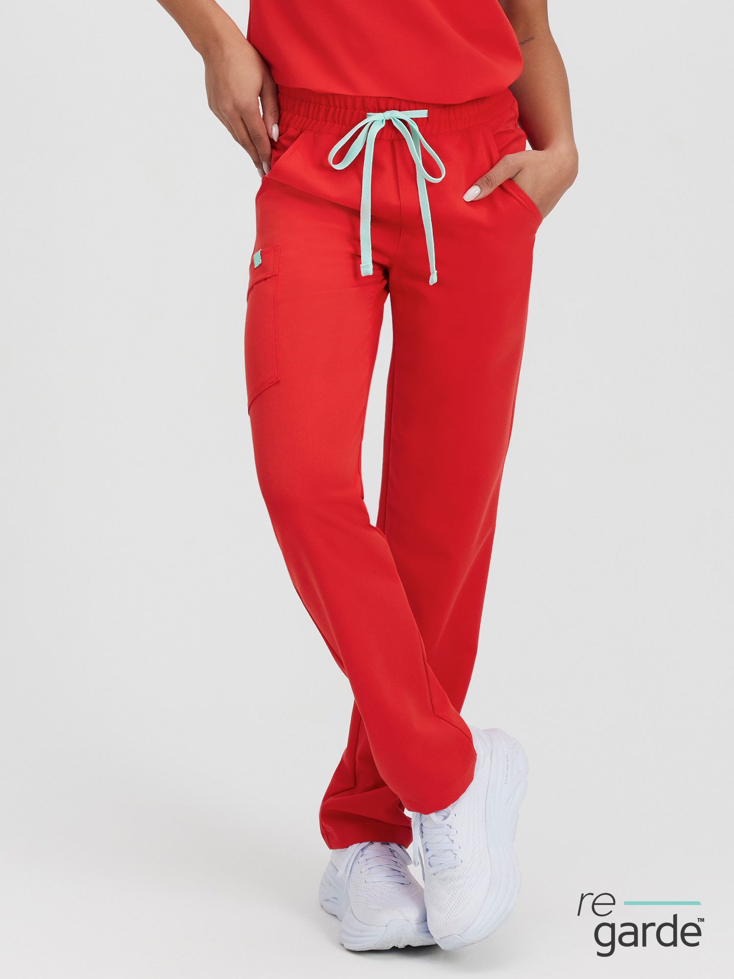 JULIETA RE-GARDE™ - ROUGE MALIBU - Straight Cut Scrub Pants