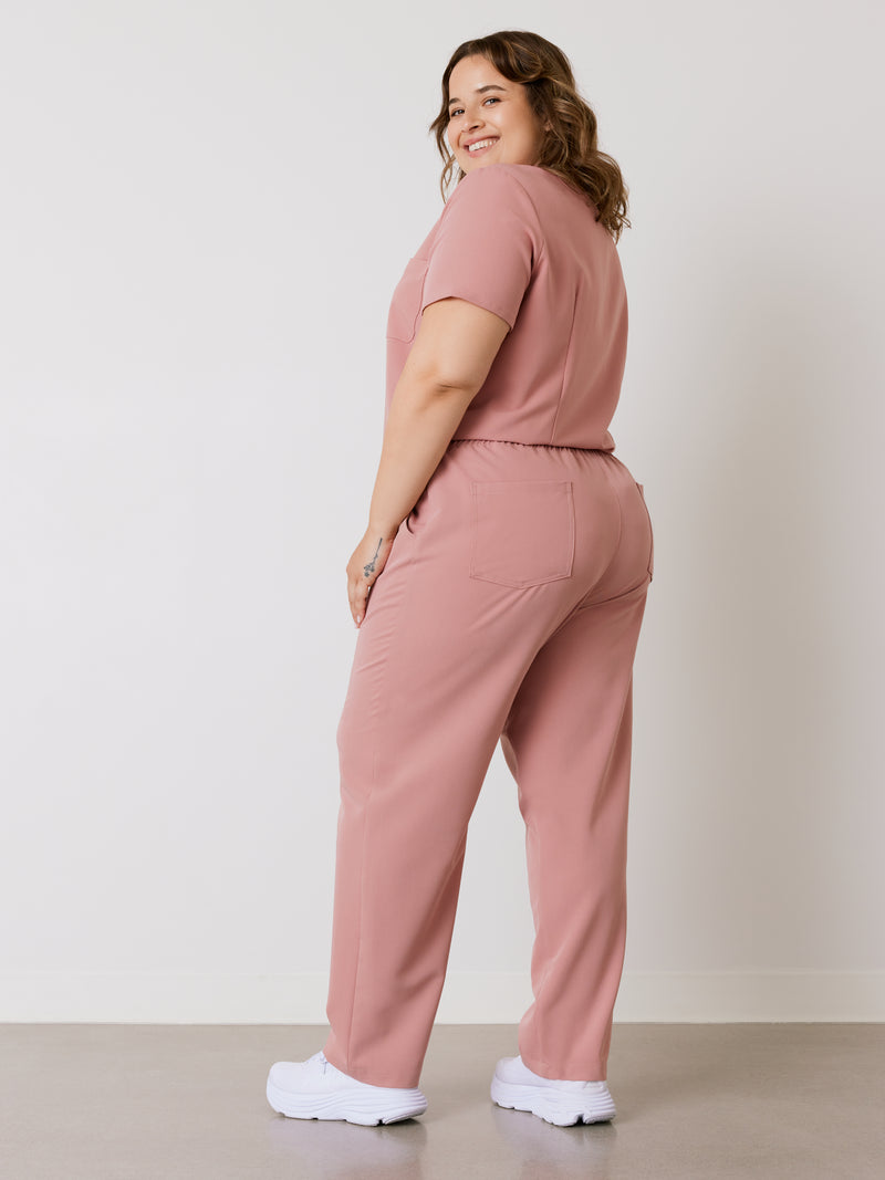 JULIETA RE-GARDE™ - BLUSH - Straight Cut Scrub Pants - SILVADUR™||JULIETA RE-GARDE™ - BLUSH - Pantalon Coupe Droite - SILVADUR™