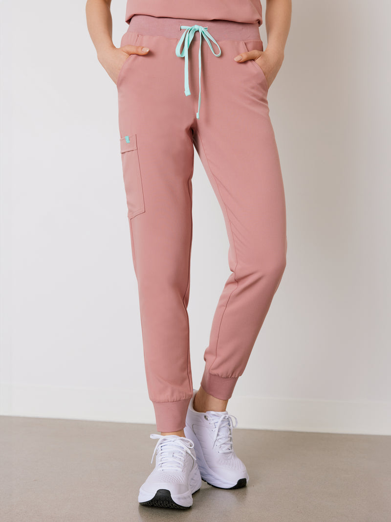 DEMI RE-GARDE™ - BLUSH - Jogger Scrub Pants - SILVADUR™|| DEMI RE-GARDE™ - BLUSH - Pantalon Jogger - SILVADUR™