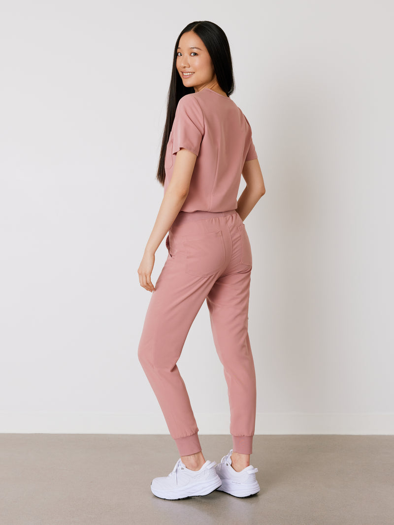 DEMI RE-GARDE™ - BLUSH - Jogger Scrub Pants - SILVADUR™|| DEMI RE-GARDE™ - BLUSH - Pantalon Jogger - SILVADUR™