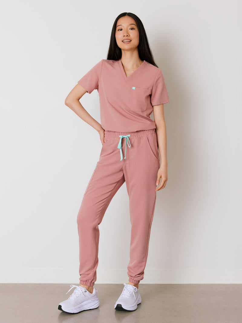 ROSIE RE-GARDE™ - BLUSH - Jogger Scrub Pants - SILVADUR™||ROSIE RE-GARDE™ - BLUSH - Pantalon Jogger - SILVADUR™