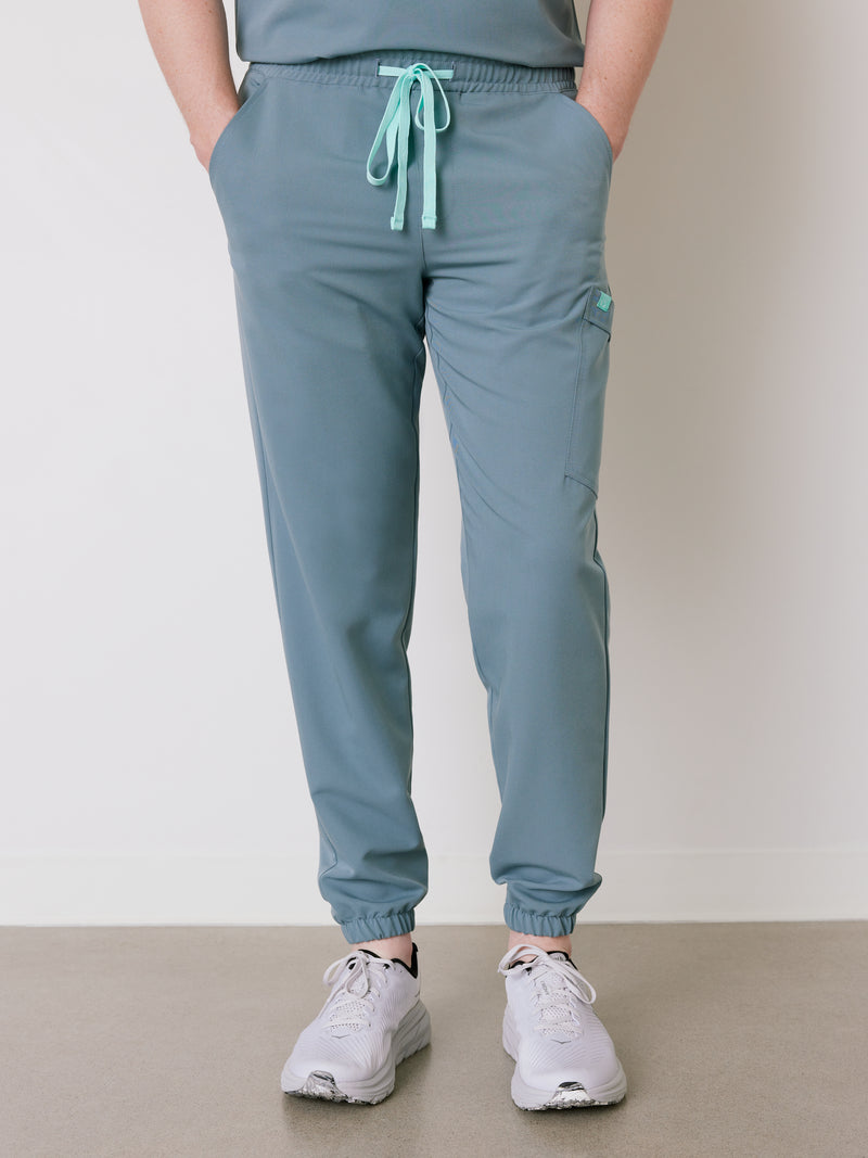 WILLIAM RE-GARDE™ - GRIS OCÉAN - Men's Jogger Pants - SILVADUR™||WILLIAM RE-GARDE™ - GRIS OCÉAN - Pantalon Jogger - SILVADUR™