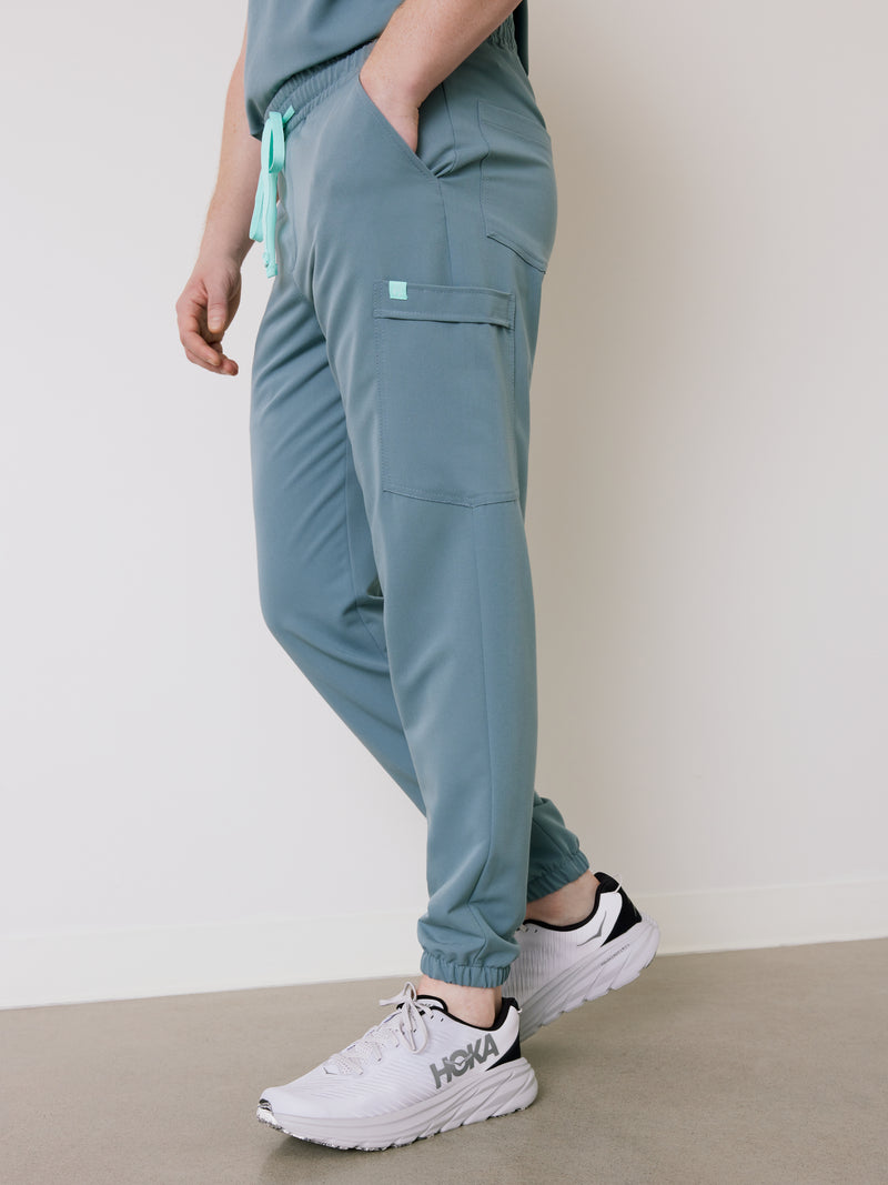 WILLIAM RE-GARDE™ - GRIS OCÉAN - Men's Jogger Pants - SILVADUR™ - FINAL SALE||WILLIAM RE-GARDE™ - GRIS OCÉAN - Pantalon Jogger - SILVADUR™ - VENTE FINALE