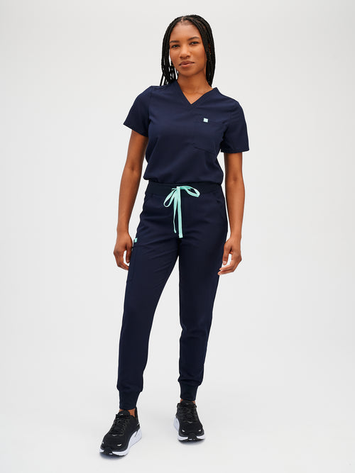 DEMI RE-GARDE™ - BLEU MYSTIQUE - Jogger Scrub Pants - FINAL SALE|| DEMI RE-GARDE™ - BLEU MYSTIQUE - Pantalon Jogger - VENTE FINALE