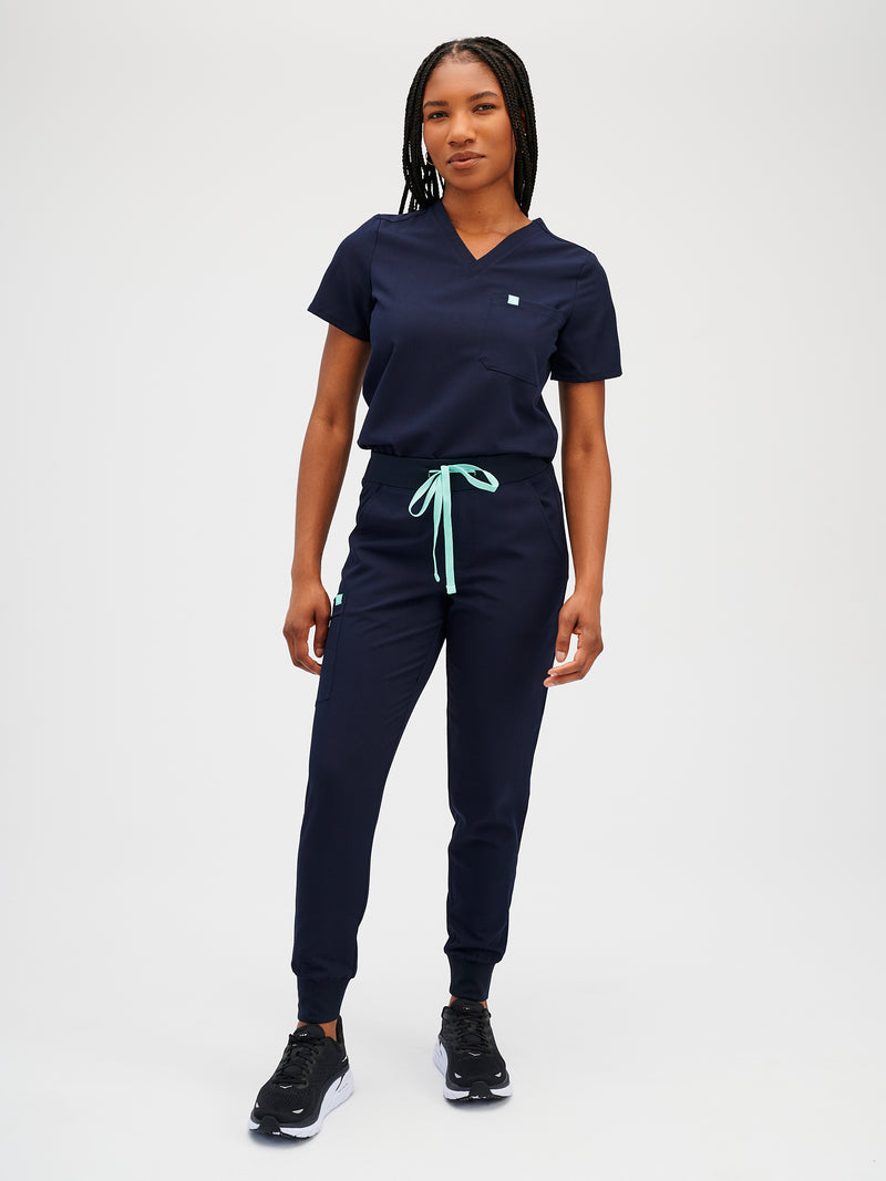 DEMI RE-GARDE™ - BLEU MYSTIQUE - Jogger Scrub Pants - FINAL SALE|| DEMI RE-GARDE™ - BLEU MYSTIQUE - Pantalon Jogger - VENTE FINALE