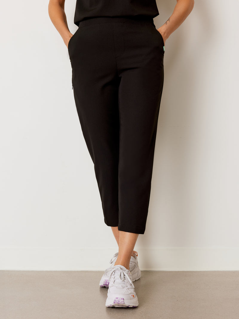 EVA RE-GARDE™ - NOIR - 7/8 Scrub Pants||EVA RE-GARDE™ - NOIR - Pantalon 7/8