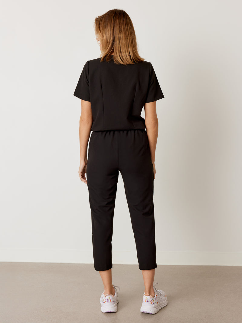 EVA RE-GARDE™ - NOIR - 7/8 Scrub Pants||EVA RE-GARDE™ - NOIR - Pantalon 7/8