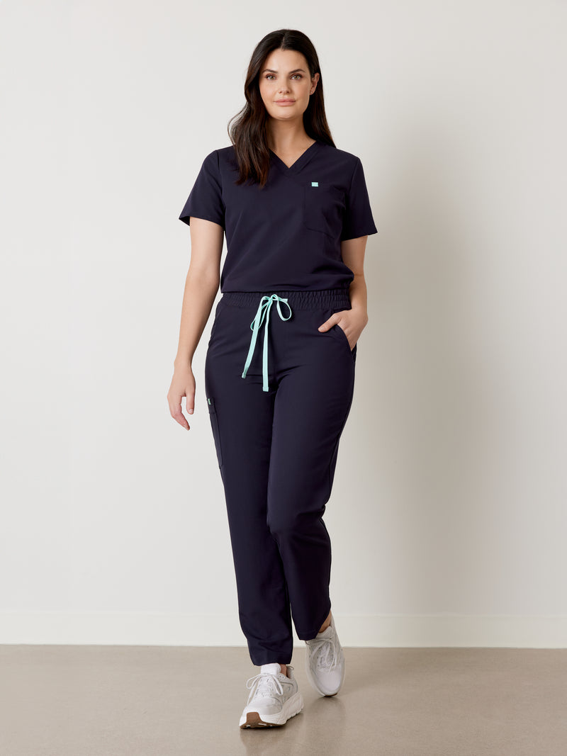 JULIETA RE-GARDE™ - BLEU NAUTIQUE - Straight Cut Scrub Pants||JULIETA RE-GARDE™ - BLEU NAUTIQUE - Pantalon Coupe Droite