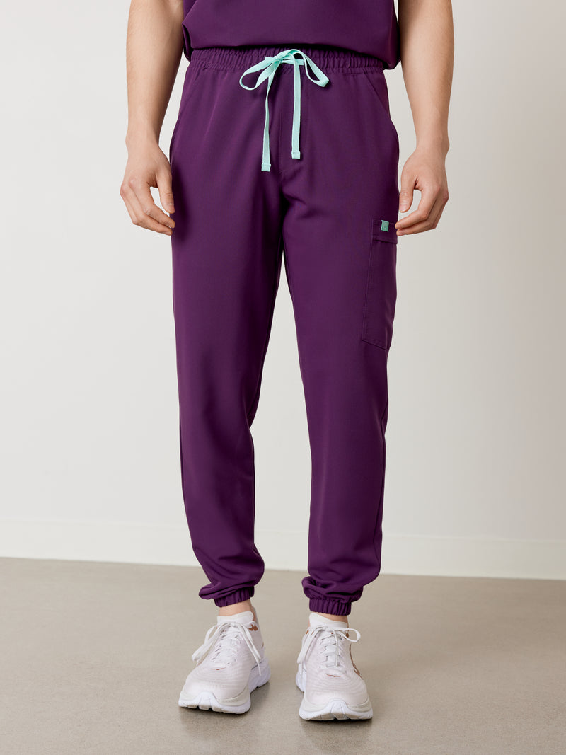 WILLIAM RE-GARDE™ - AUBERGINE - Men's Jogger Pants - SILVADUR™||WILLIAM RE-GARDE™ - AUBERGINE - Pantalon Jogger - SILVADUR™