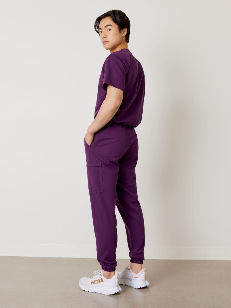 WILLIAM RE-GARDE™ - AUBERGINE - Men's Jogger Pants - SILVADUR™||WILLIAM RE-GARDE™ - AUBERGINE - Pantalon Jogger - SILVADUR™