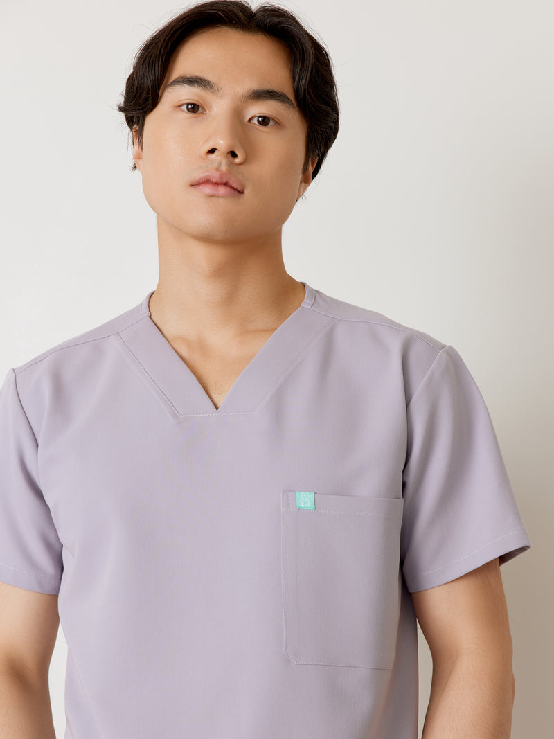 LOGAN RE-GARDE™ - PERLE - One Pocket Men's Scrub Top - SILVADUR™||LOGAN RE-GARDE™ - PERLE - Haut Une Poche - SILVADUR™