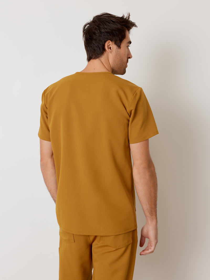 ZACK RE-GARDE™ - BRONZE - Three Pockets Men's Scrub Top - SILVADUR™||ZACK RE-GARDE™ - BRONZE - Haut Trois Poches - SILVADUR™