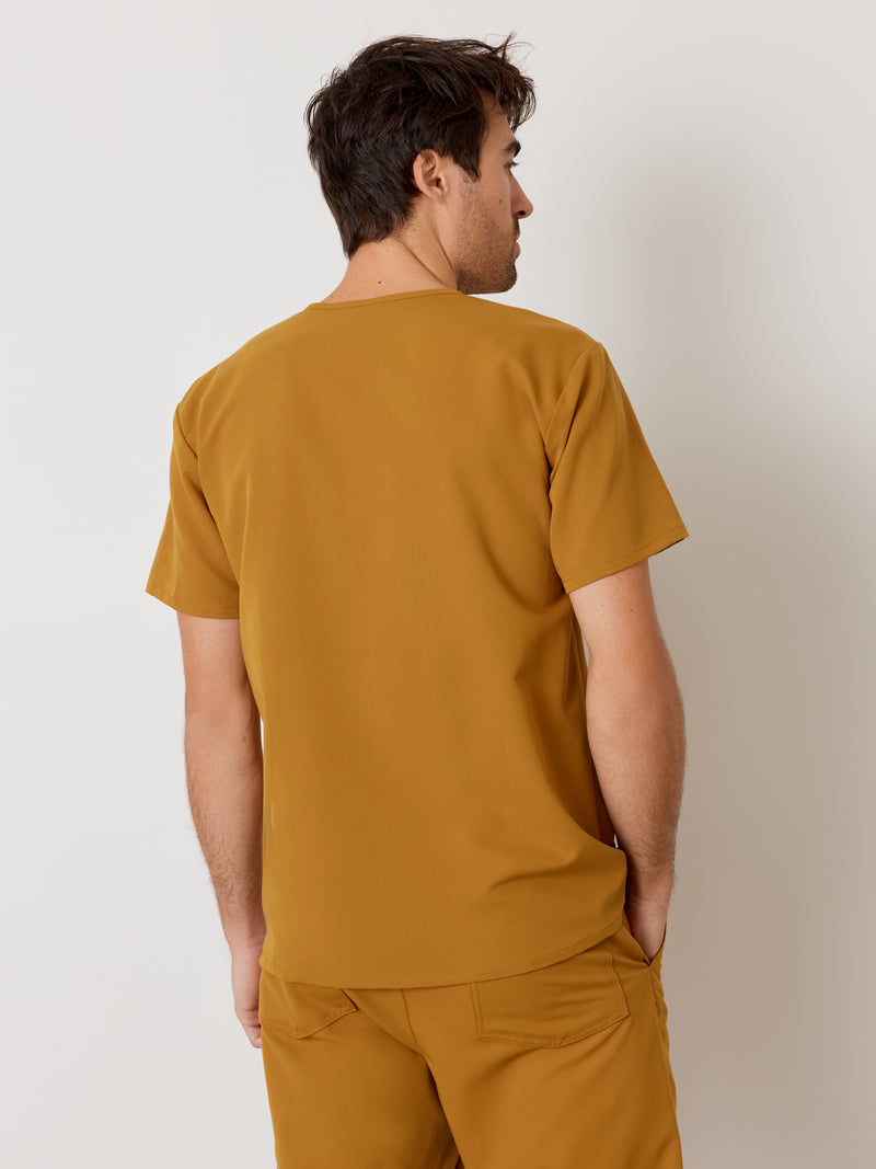 LOGAN RE-GARDE™ - BRONZE - One Pocket Men's Scrub Top - SILVADUR™||LOGAN RE-GARDE™ - BRONZE - Haut Une Poche - SILVADUR™