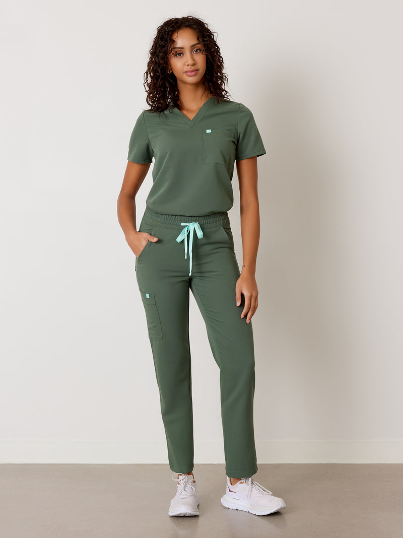 JULIETA RE-GARDE™ - EUCALYPTUS - Straight Cut Scrub Pants - SILVADUR™||JULIETA RE-GARDE™ - EUCALYPTUS - Pantalon Coupe Droite - SILVADUR™