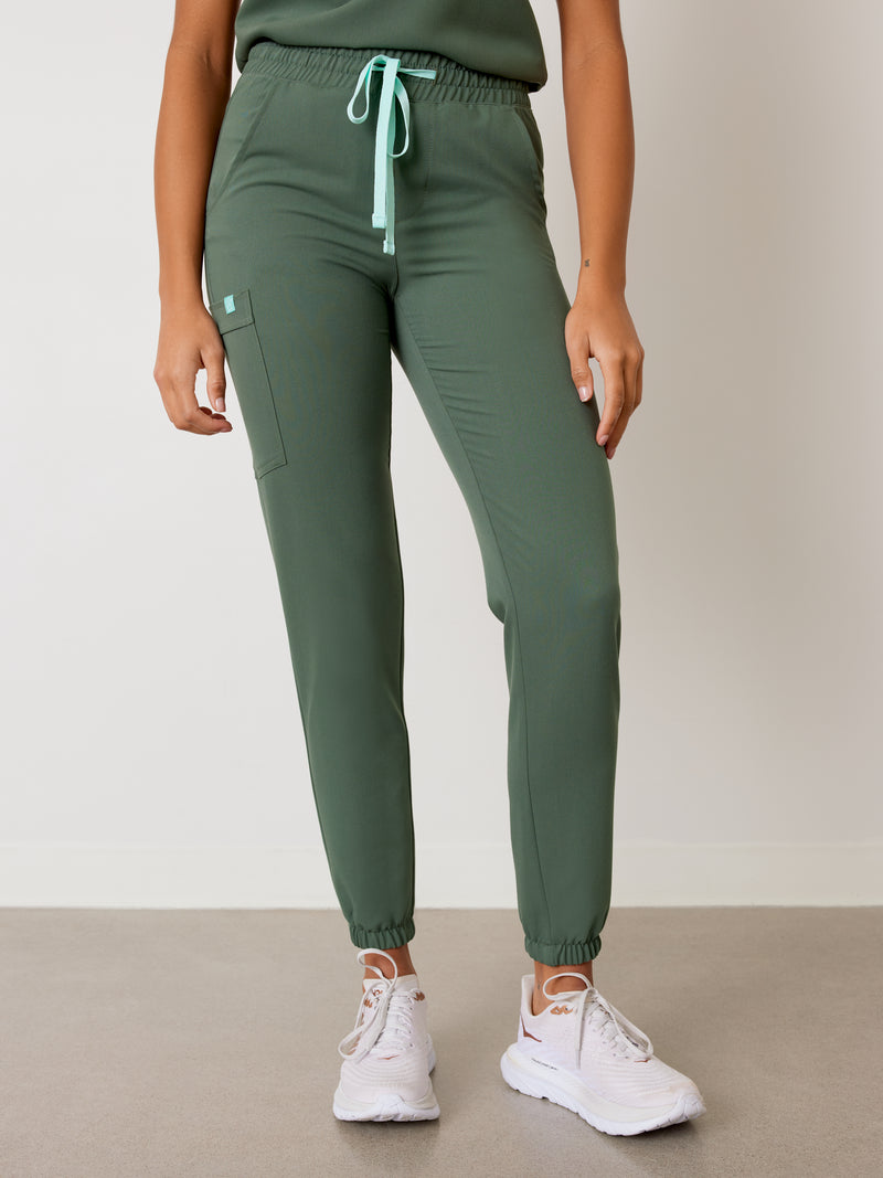 ROSIE RE-GARDE™ - EUCALYPTUS - Jogger Scrub Pants - SILVADUR™||ROSIE RE-GARDE™ - EUCALYPTUS - Pantalon Jogger - SILVADUR™