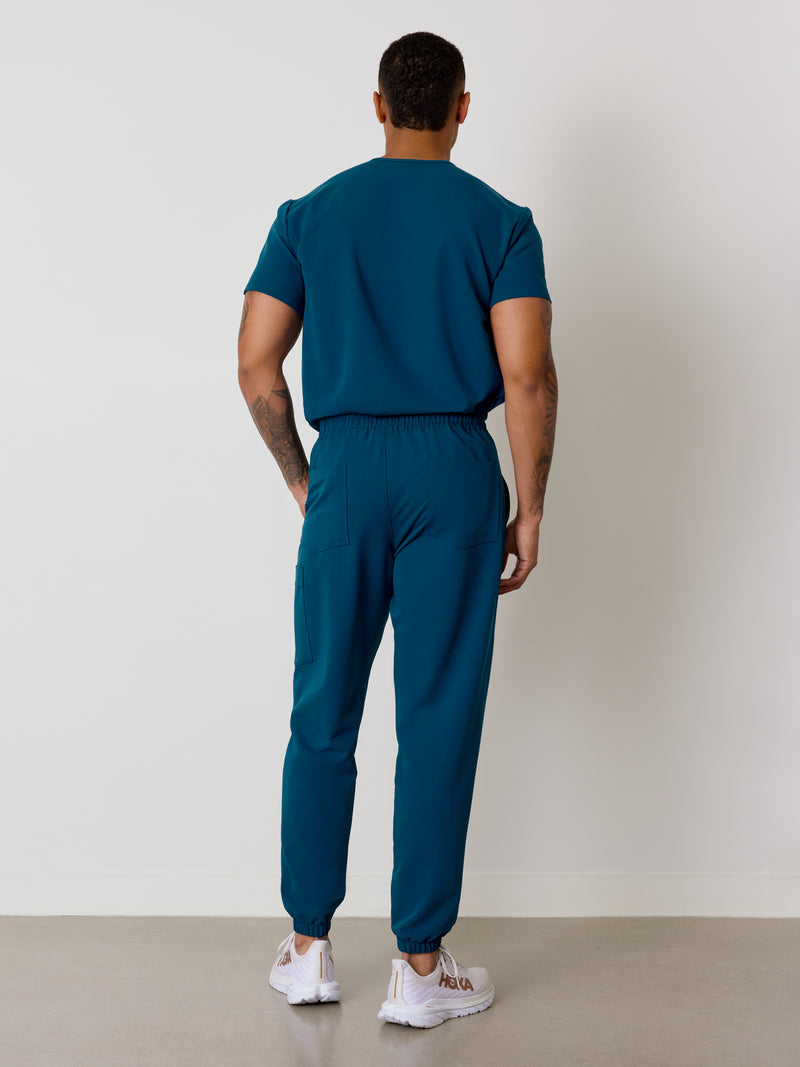 WILLIAM RE-GARDE™ - BLEU OPALE - Men's Jogger Pants - SILVADUR™||WILLIAM RE-GARDE™ - BLEU OPALE - Pantalon Jogger - SILVADUR™