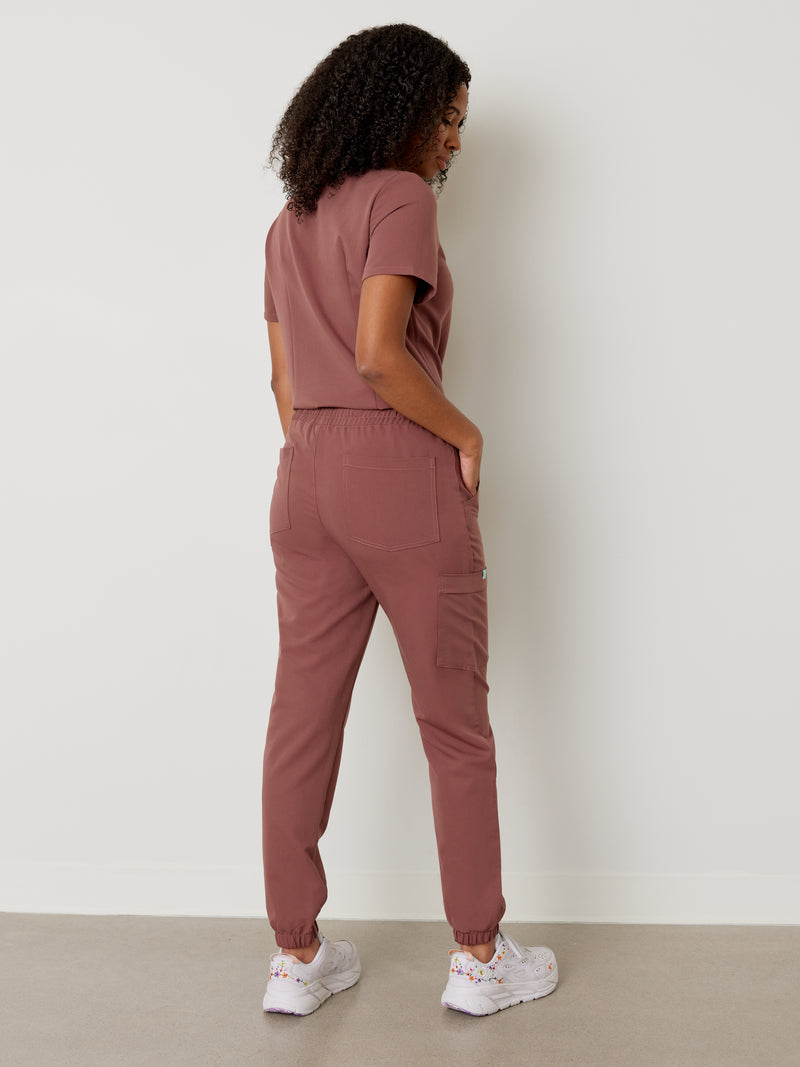 ROSIE RE-GARDE™ - MARRON - Jogger Scrub Pants - SILVADUR™||ROSIE RE-GARDE™ - MARRON - Pantalon Jogger - SILVADUR™