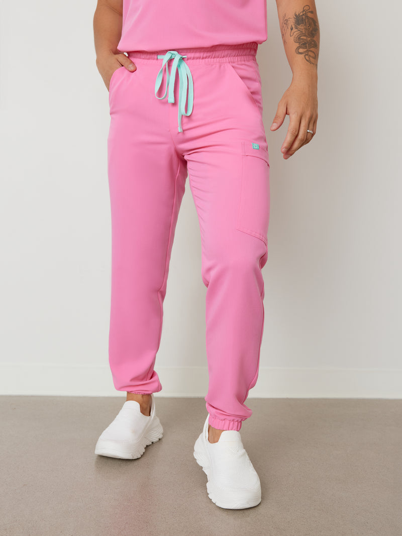 WILLIAM RE-GARDE™ - ROSE BULLE - Men's Jogger Pants - SILVADUR™||WILLIAM RE-GARDE™ - ROSE BULLE - Pantalon Jogger - SILVADUR™