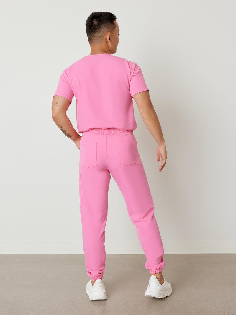 WILLIAM RE-GARDE™ - ROSE BULLE - Men's Jogger Pants - SILVADUR™||WILLIAM RE-GARDE™ - ROSE BULLE - Pantalon Jogger - SILVADUR™