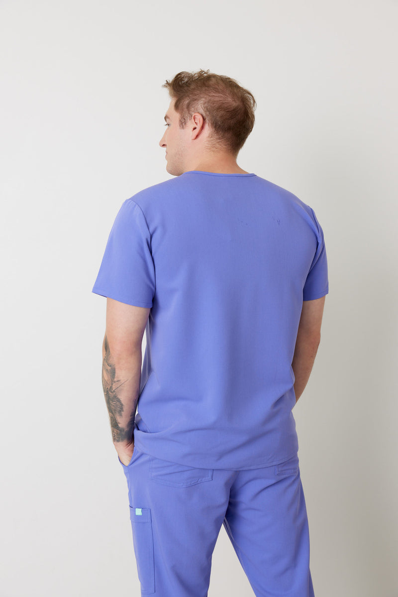 LOGAN RE-GARDE™ - IRIS - One Pocket Men's Scrub Top - SILVADUR™ - FINAL SALE||LOGAN RE-GARDE™ - IRIS- Haut Une Poche - SILVADUR™ - VENTE FINALE