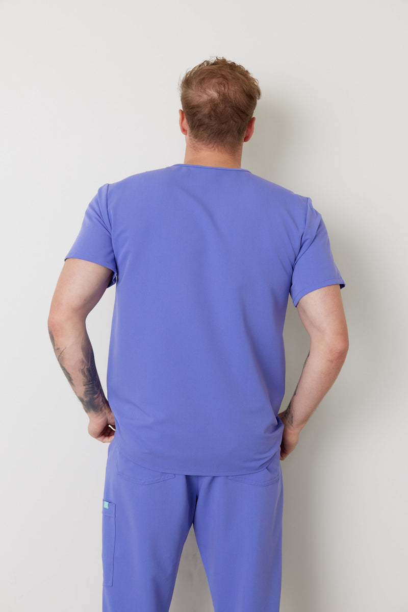 ZACK RE-GARDE™ - IRIS - Three Pockets Men's Scrub Top - SILVADUR™||ZACK RE-GARDE™ - IRIS - Haut Trois Poches - SILVADUR™