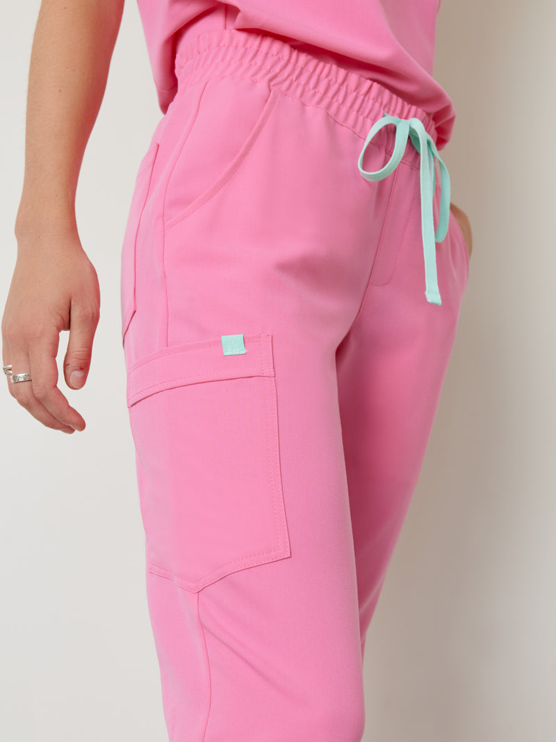 ROSIE RE-GARDE™ - ROSE BULLE - Jogger Scrub Pants - SILVADUR™||ROSIE RE-GARDE™ - ROSE BULLE - Pantalon Jogger - SILVADUR™