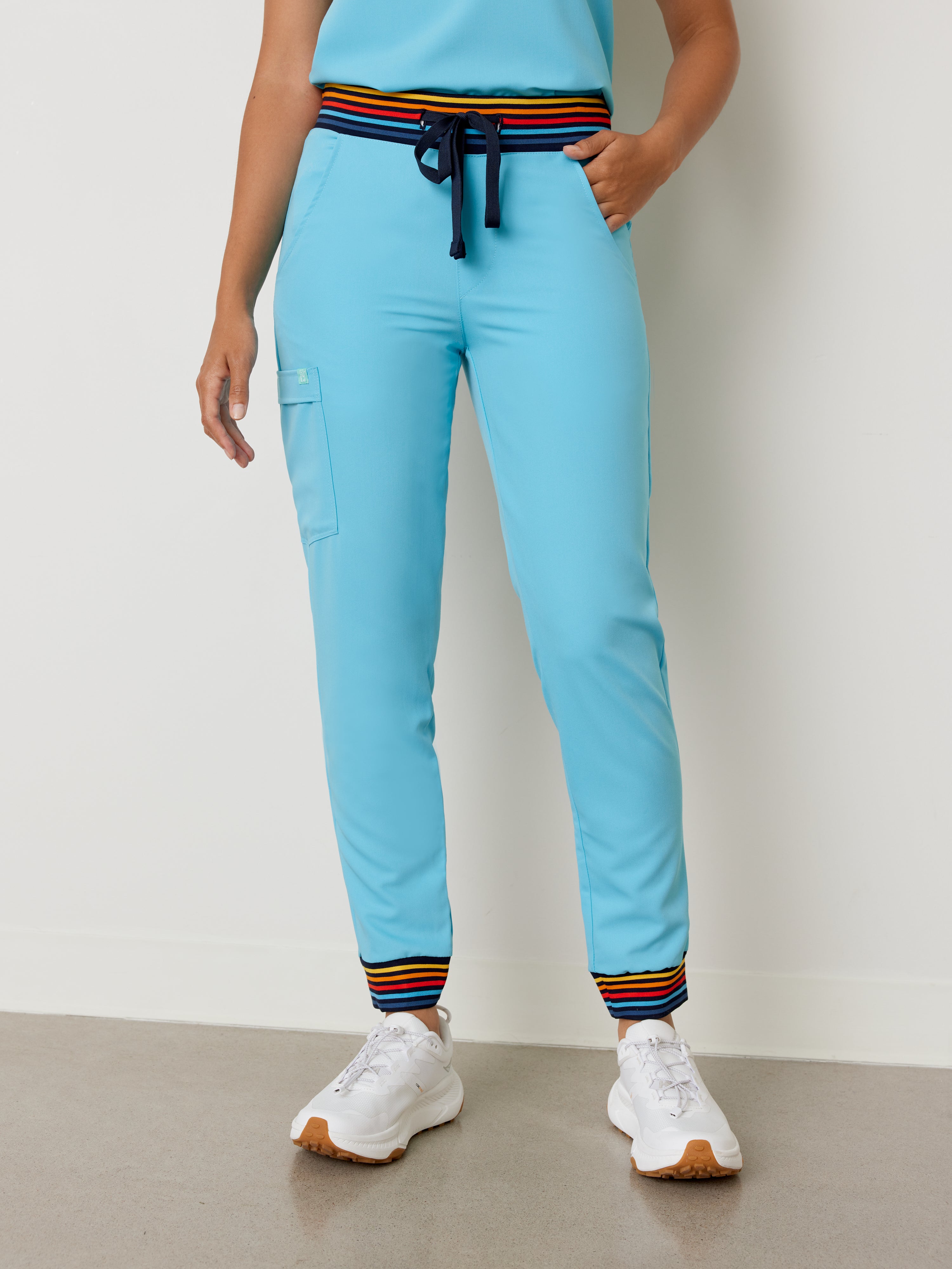 DEMI RE GARDE RETRO BLEU Jogger Scrub Pants DEMI RE GARDE RETRO BLEU Pantalon Jogger