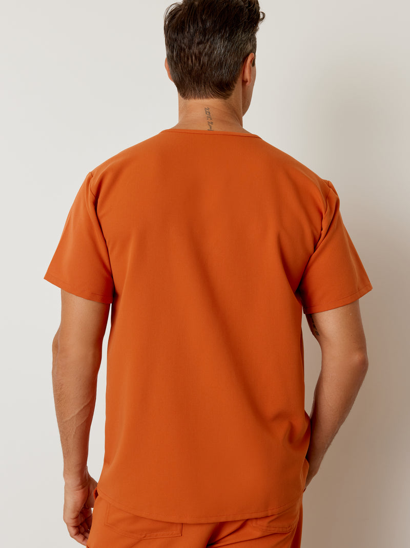 ZACK RE-GARDE™ - ROUILLE - Three Pockets Men's Scrub Top - SILVADUR™||ZACK RE-GARDE™ - ROUILLE - Haut Trois Poches - SILVADUR™