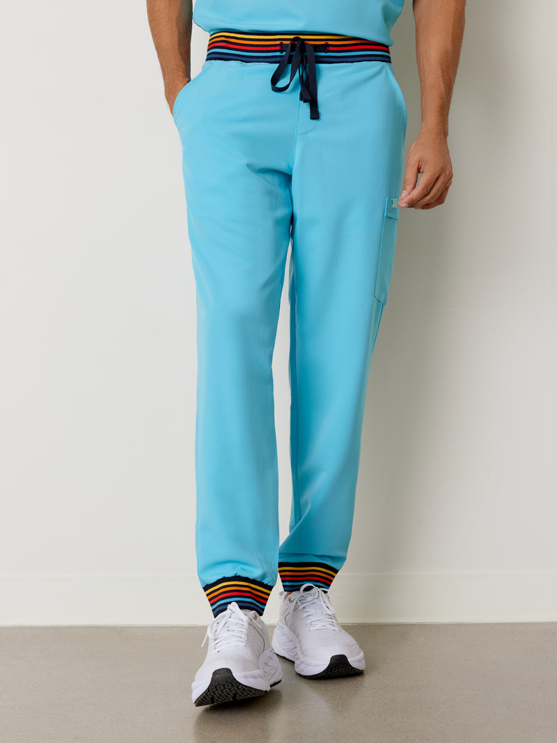 BRUCE RE-GARDE™ - RETRO BLEU - Men's Jogger Pants||BRUCE RE-GARDE™ - RETRO BLEU - Pantalon Jogger