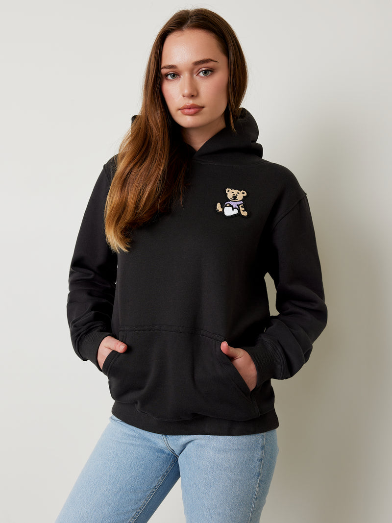 Premium Heavyweight Hoodie - Teddy Patch - Charbon