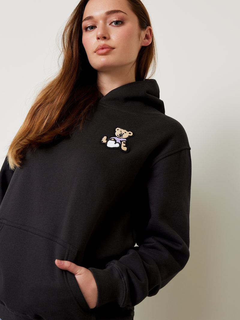 Premium Heavyweight Hoodie - Teddy Patch - Charbon