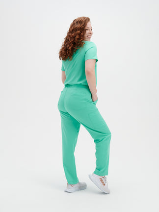 JULIETA RE-GARDE™ - VERT FIJI - Straight Cut Scrub Pants – Garde-Malade