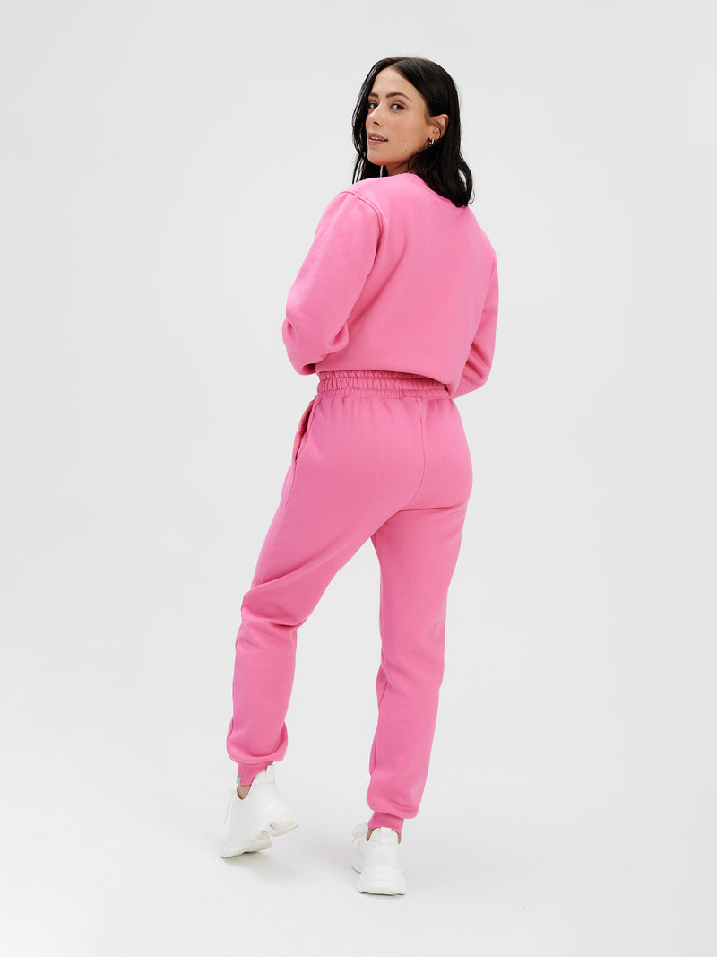 Premium Heavyweight Jogger – Rose Azalée Embroidery - FINAL SALE || Premium Heavyweight Jogger – Broderie Rose Azalée - VENTE FINALE